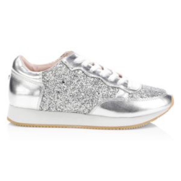 KATE SPADE Felicia Glitter Sneakers Silver - Picture 3 of 8